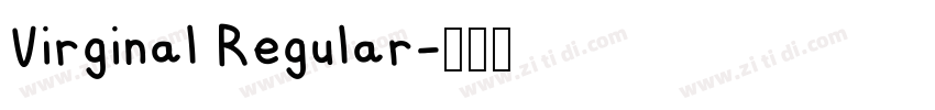 Virginal Regular字体转换